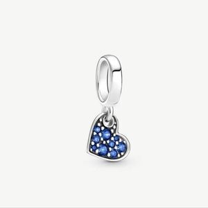 NEW Pandora Blue Crystal Heart Bracelet Charm